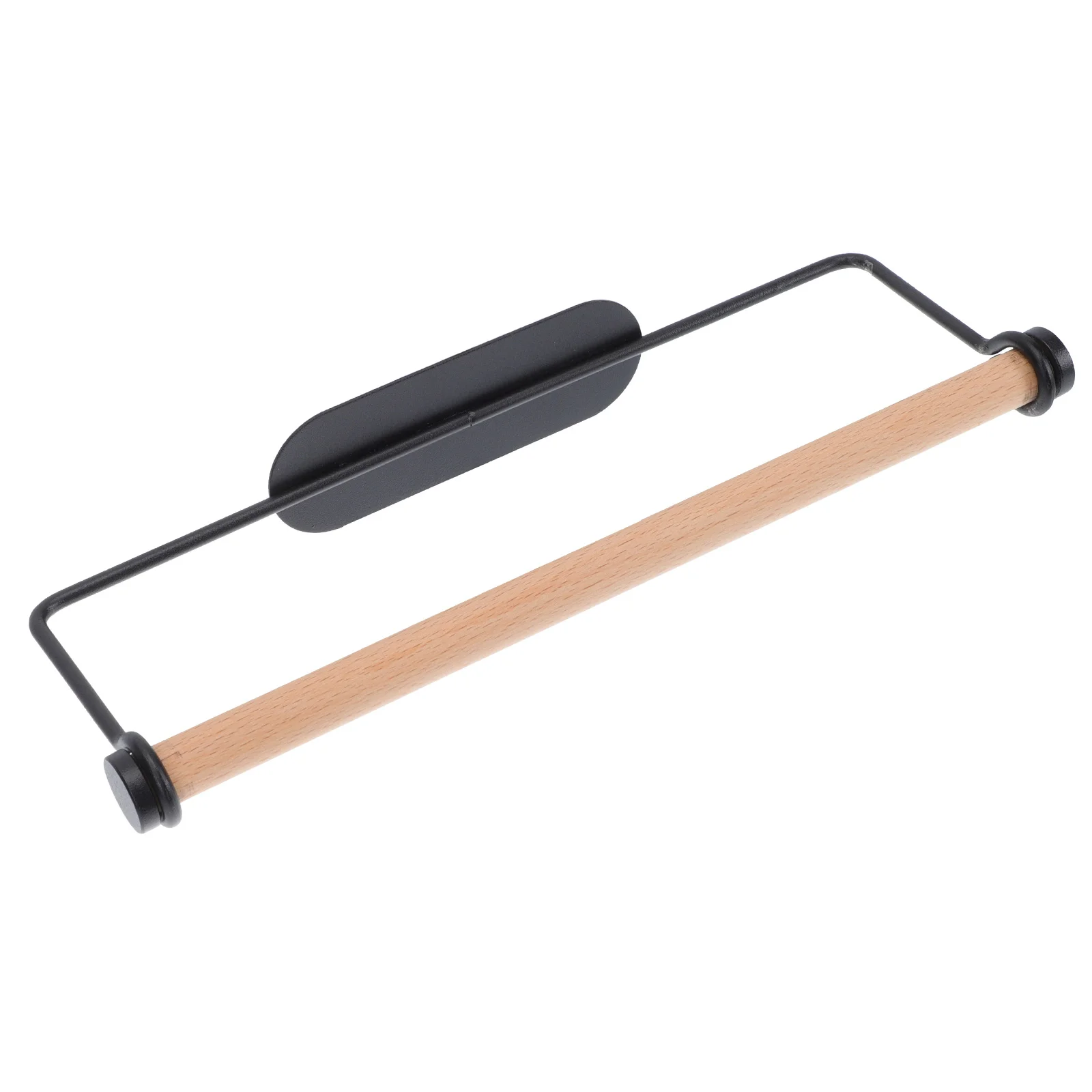 

Wall Mounted Tissue Rack Durable Beech Wood Paper Towel Holder Kitchen Bathroom Storage Roll Stand