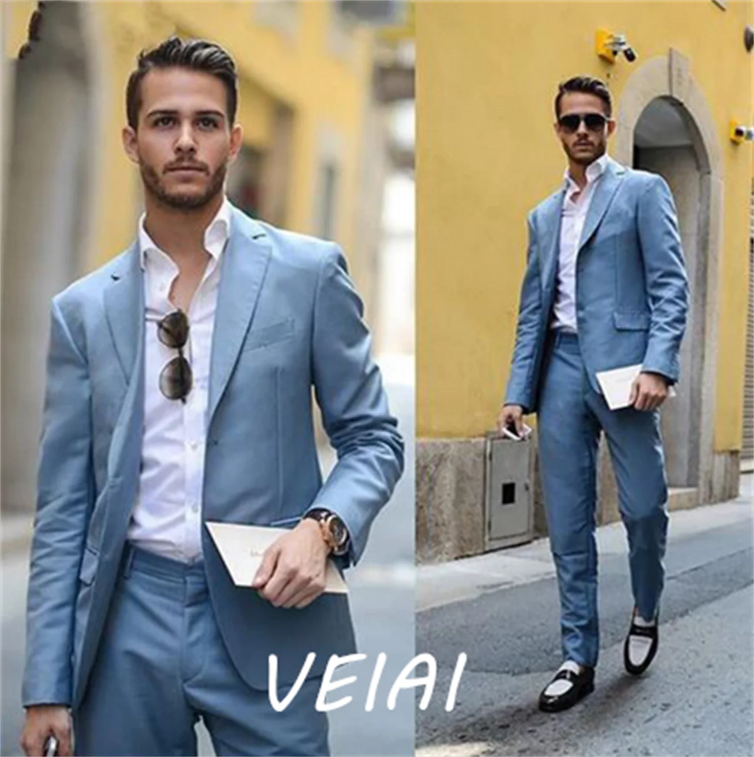 

Летние мужские костюмы по индивидуальному заказу, пальто, брюки, дизайн, свадебные костюмы, дышащий повседневный костюм для выпускного вечера, костюм из 2 предметов на свадьбу (пиджак + брюки)