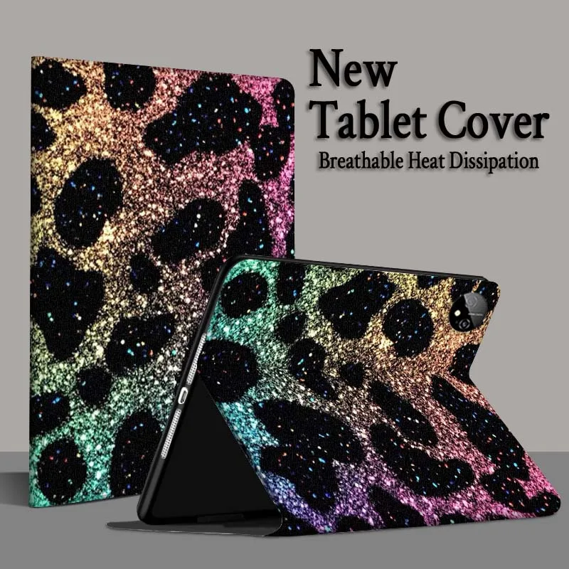 

Color Sparkling Leopard Print For Huawei MediaPad 3 12 Air SE M6 M5 Lite Pro 10.4 10.8 11 11.5 12.6 13.2 Inch 5G Tablet Case