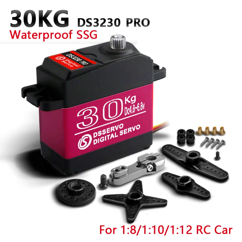 4X Wasserdichtes Servo 20Kg 25Kg 30Kg 35Kg 40Kg Hochgeschwindigkeitsservo Pro Metal Gear Digital Servo Baja Servo für RC-Cars im Maßstab 1/8 1/10