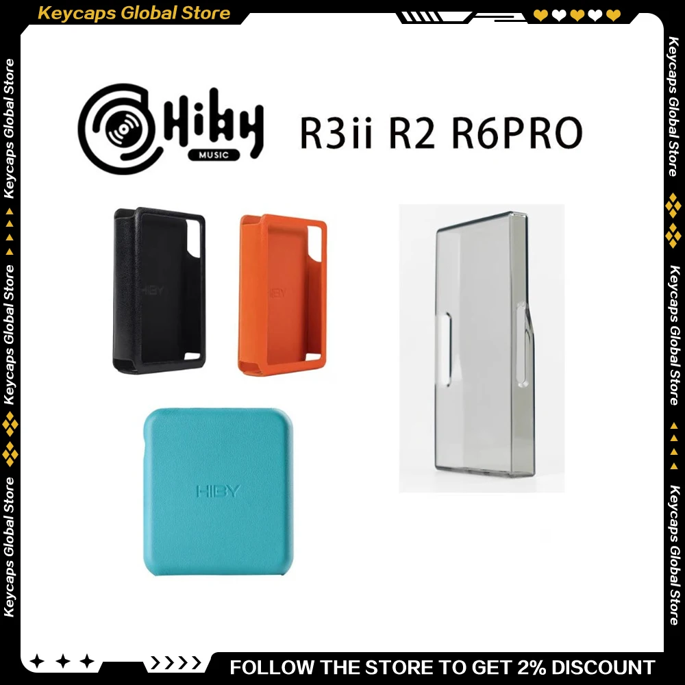 HiBy Leather Protective Case Dedicated Player Cover for R3PRO R3ii R6PRO R2ii RS6 Anti-Slip Wear-Resistant Full Body Protection