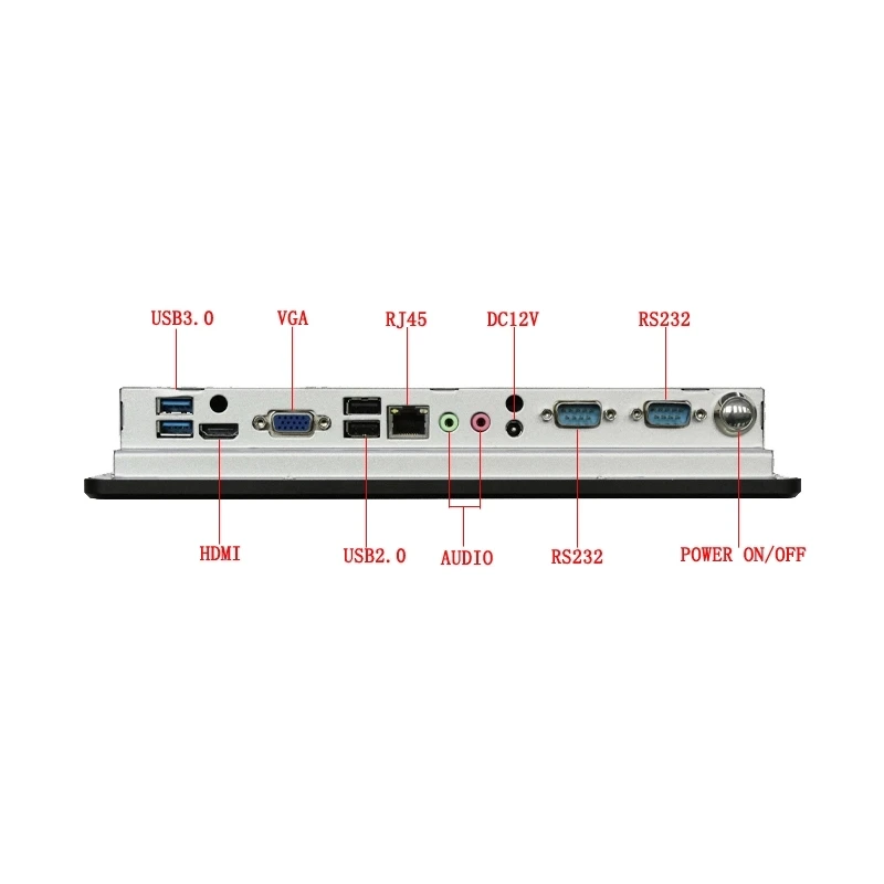 BIAOPAI 12.1 inch industrial Embedded Flat touch screen panel lcd selling price capacitive 10 point touch all in one touch pc