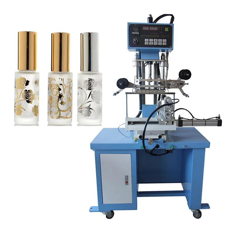 Pneumatic Plane and Round Surface Heat Press Machine Hot Foil Stamping for Pen Pencil Cosmetic Glass Bottle