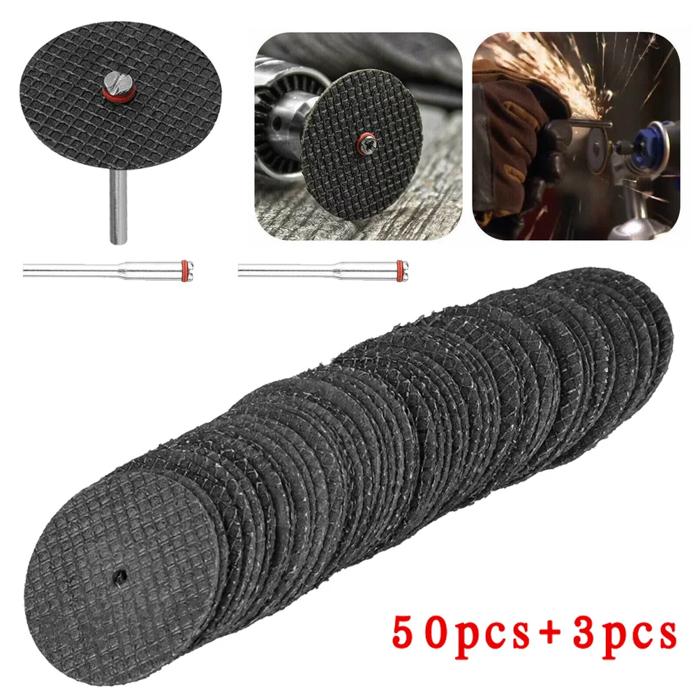 50pcs 32mm Mandrel Fiberglass Reinforced Cut Off Wheel Rotary Discs Saw Set For Cutting, Grooving And Cutting A Variety Of Metal