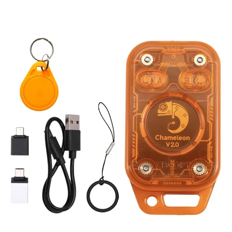 ABZZ-Chameleon V2.0 RFID Smart Chip Duplicator Duplicator Chameleon Ultra+CUID Keychain 13.56Mhz 125Khz Card Decode