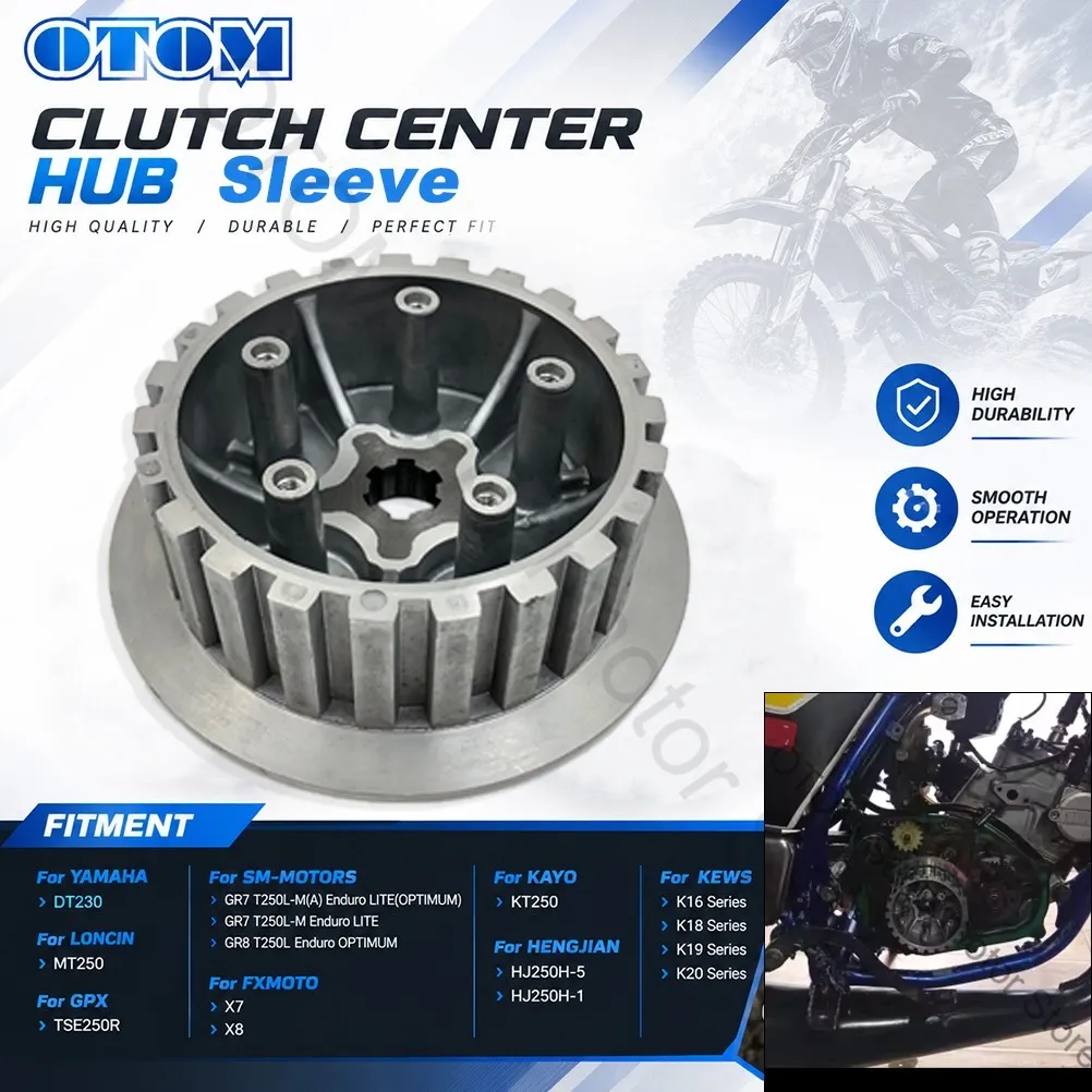 DT230 MT250 Motorcycle Clutch Center Hub Sleeve Pressure Plate Gasket Transmission For YAMAHA LONCIN GPX TSE250R HENGJIAN KEWS