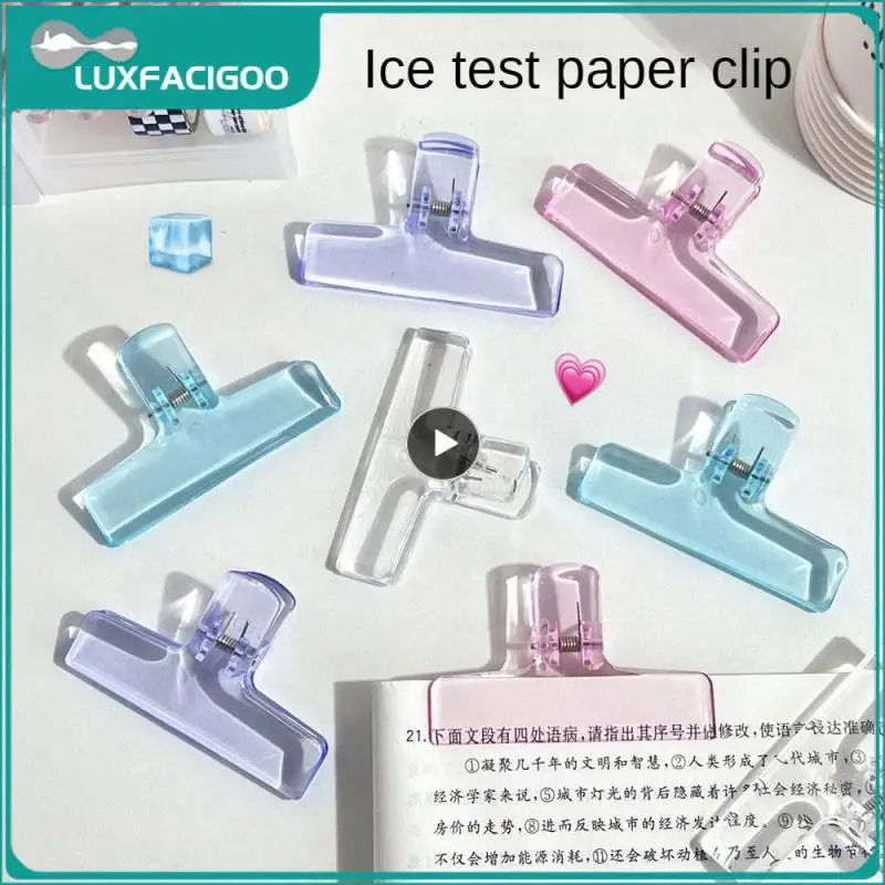 Fatturazione apprendimento conservazione della cancelleria cartella acrilica carta da visita per studenti penetrazione del ghiaccio Clip a coda lunga valore di colore elevato