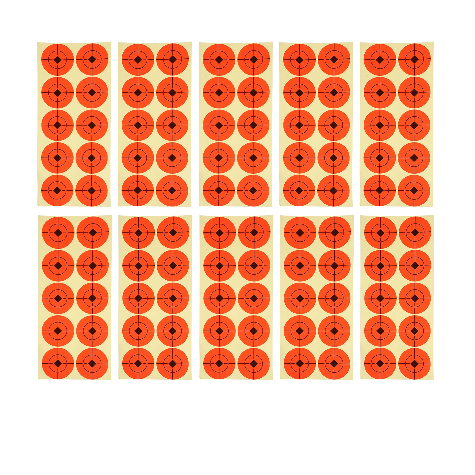 

25 Sheets Shooting Practice Target Paper High Quality Fluorescent Printed Targets for Archery Training Sticker