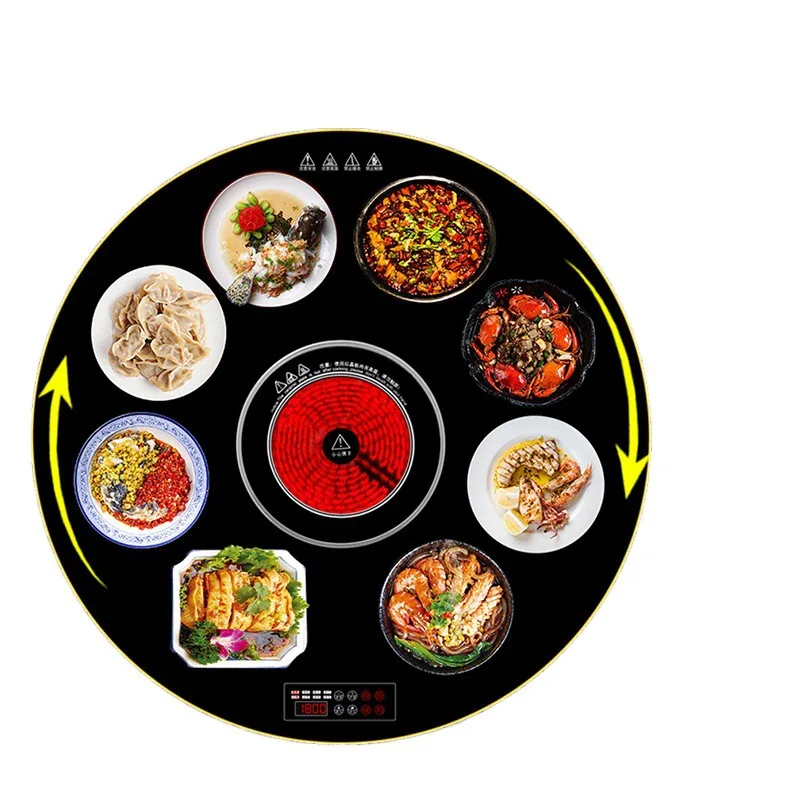 . Meal insulation board, household multifunctional dining table surface rotary table, hot pot heating plate, heating plate