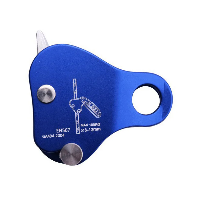 Fall Stoppers, Mountaineering and Rock Climbing Equipment Mobile Rope Grabs, Blue  Self-Locking, Descending, Descent Protectors
