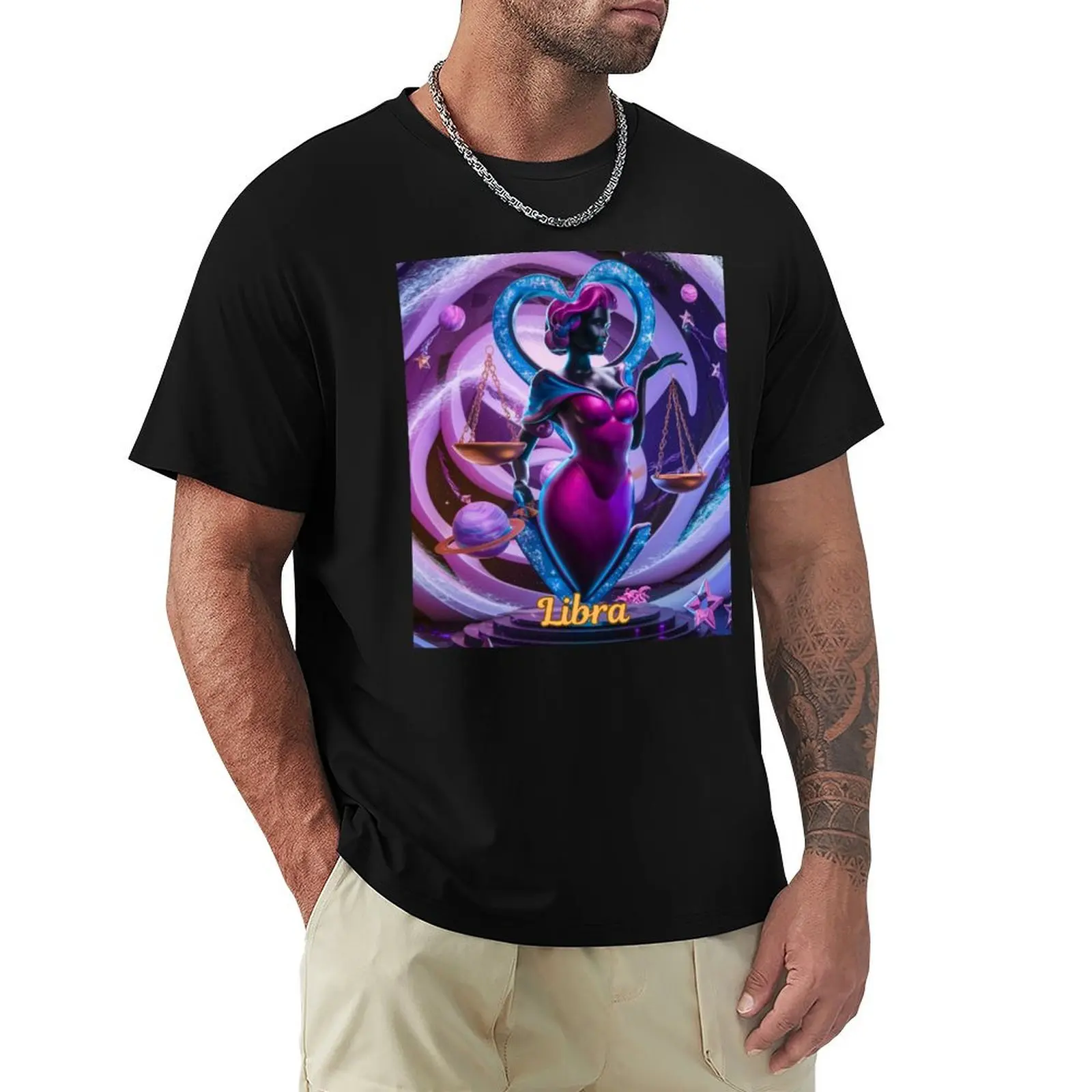 Libra Zodiac, heart shape T-Shirt t shirts cotton 100% T-Shirt