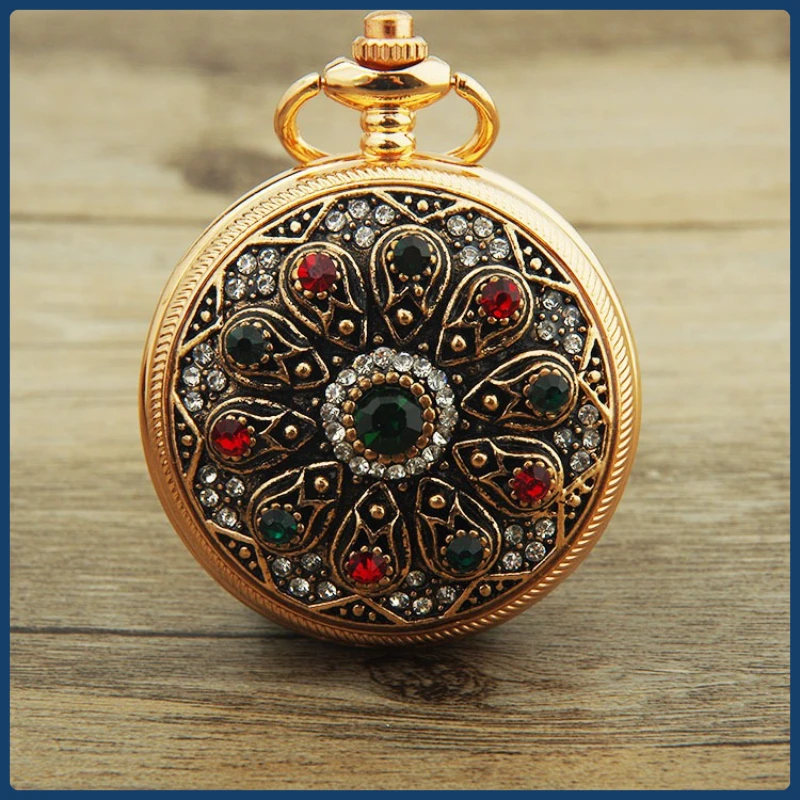 

Men's and Women's Vintage Pocket Watches Anime Fashion Diamond Pendant Quartz Pocket Watches Kids Holiday Gifts