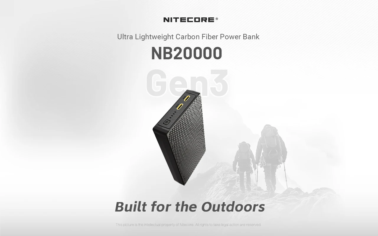 

Nitecore NB20000 Nitecore переплетенные листы из углеродного волокна Портативная зарядка QC USB 4 порта 20000 мАч Power Bank Встроенное зарядное устройство