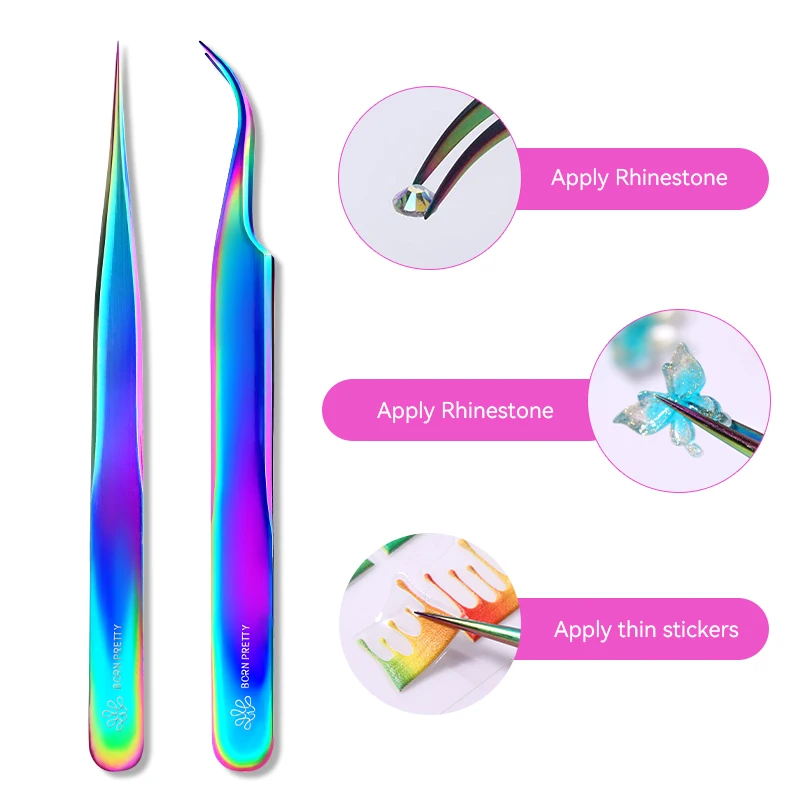 BORN PRETTY New Stainless Steel Cuticle Tweezer Trimmer Cuticle Scissors Dead Skin Remover For Nails Art Clippers Tools Manicure