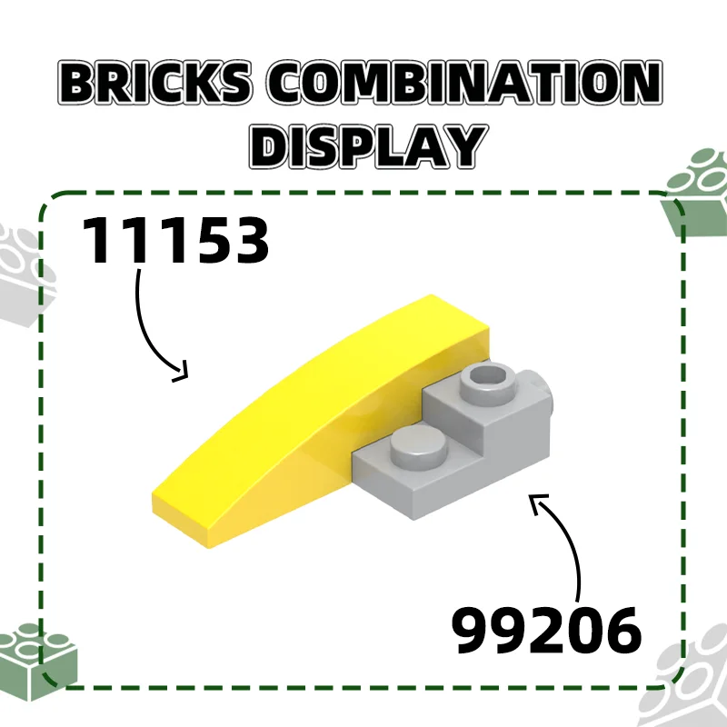 Wange 120ชิ้น/ล็อต11153ความลาดชันบล็อก4X1อุปกรณ์เสริมสี Moc เข้ากันได้กับอิฐ DIY ชิ้นส่วนประกอบของเล่นเด็ก