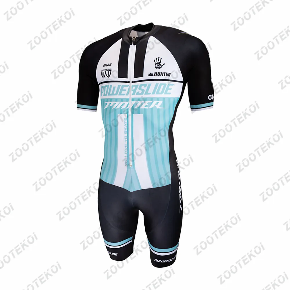 Powerslide Short Sleeve MTB Bike Outfit Jumpsuit Kids Comfortable Skating Clothing Summer Children\'s Racing Speed Skating Suit