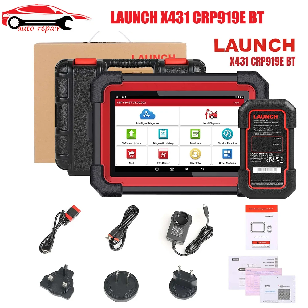 

2024 New LAUNCH X431 CRP919E BT Car Diagnostic Tool DBScar VII VCI Auto OBD OBD2 Scanner Active Test ECU Coding CANFD DOIP