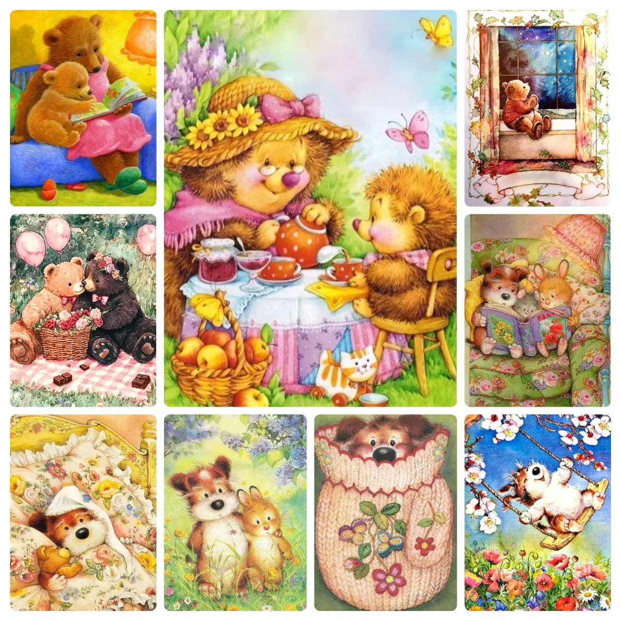 Sweet Cozy Retro Fairy Tale Creature Scenes Jigsaw Puzzles 500/1000/1200/2000PCS Handmade Art Exquisite Home Decor Gift No Frame