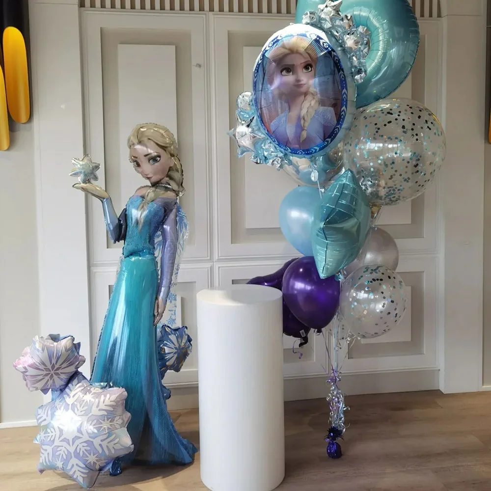 3D Elsa Balloon Frozen Foil balloons baby Birthday Party decoration the Snow Queen Air Walker Party Balloon Girl Globos