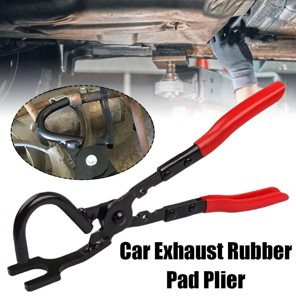 Universal Car Exhaust Rubber Pad Pliers Exhaust Pipe Gasket Removal Plier Exhaust Hanger Removal Puller Anti-Slip Handle Tools