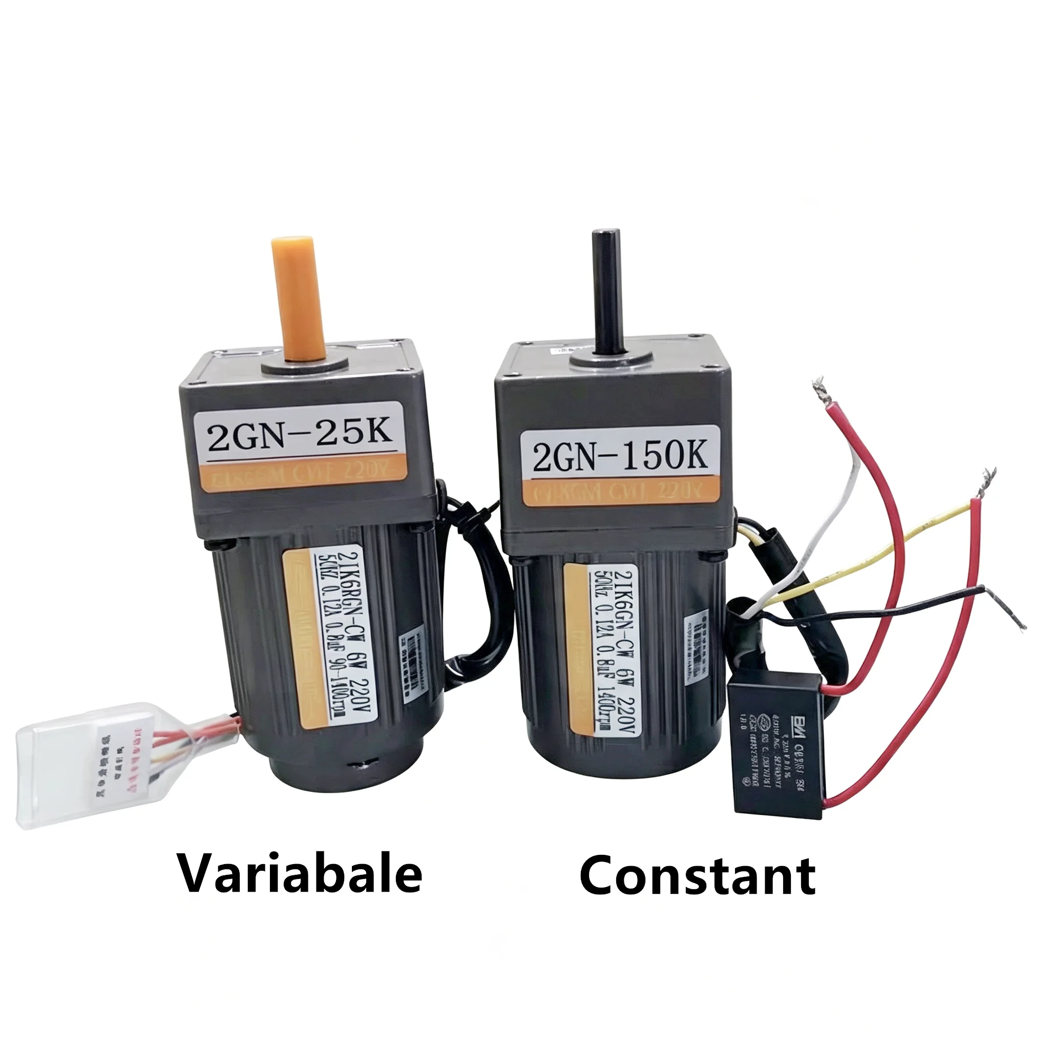 AC 110V 6W Single Phase Fixed Speed Shaft Diameter 8mm Gear Motor 2GN Gearbox Constant Speed AC Motor 2