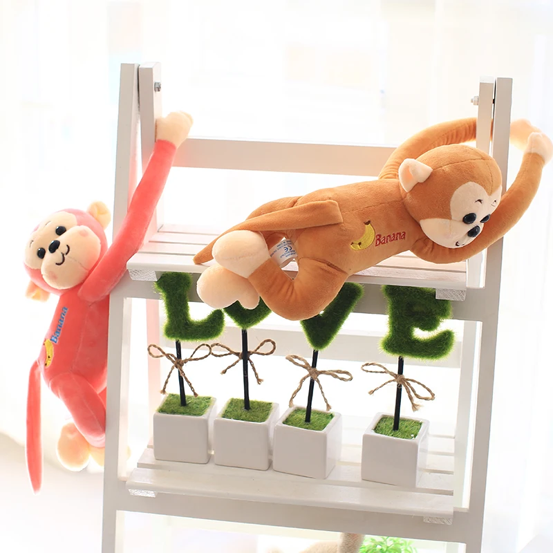 Long Arm Hug Monkey Doll Plush Toy Curtain Decorations Hanging Monkey Doll Children's Gifts