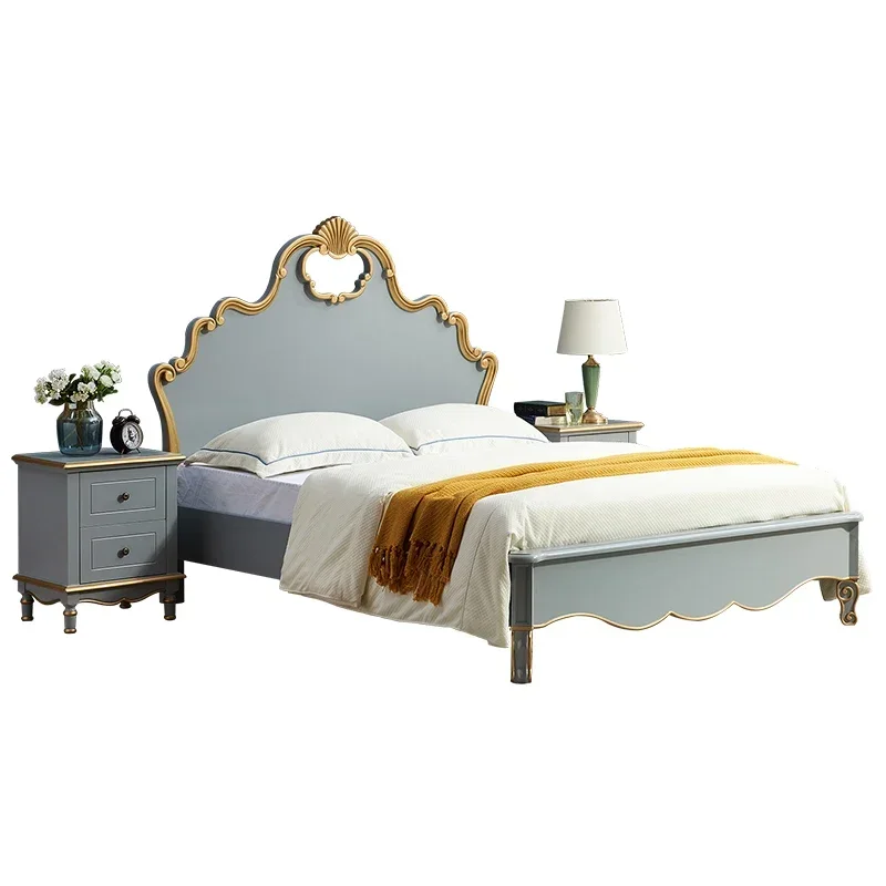 

Solid Wood Bed Bedroom Double Bed Large Bed 1 M 8 European Single