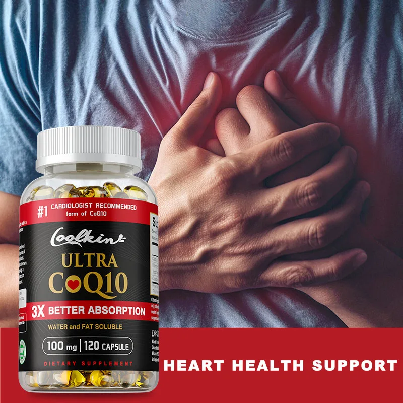 

Ultra CoQ10 Capsules - It Helps with Cardiovascular and Heart Health, Balances Blood Pressure, and Provides Energy