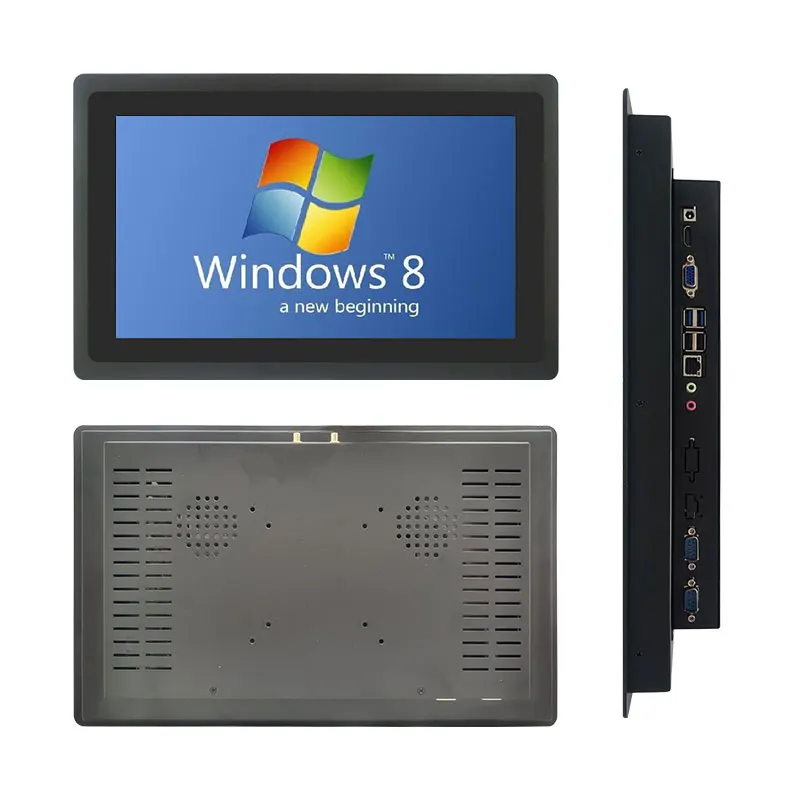 ZXY 15 17 19 بوصة Ip65 جزءا لا يتجزأ من اللمس الكمبيوتر لينكس أوبونتو أندرويد وين لوحة صناعية الكمبيوتر شاشة تعمل باللمس الكمبيوتر بدون مروحة الصناعية الكمبيوتر