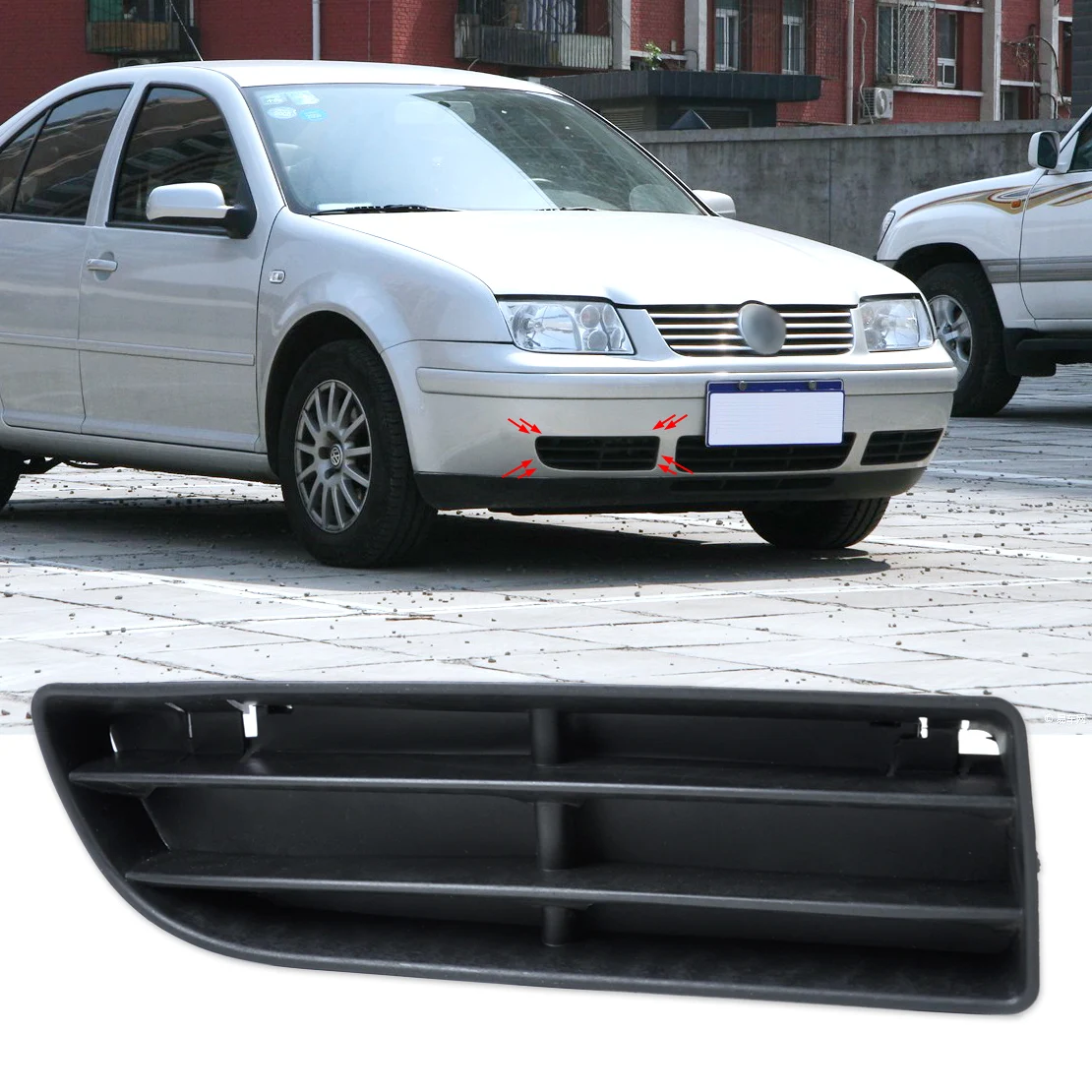 1J5853666C Parrilla inferior de parachoques delantero derecho para VW Volkswagen Jetta Bora MK4 1999 2000 2001 2002 2003 2004