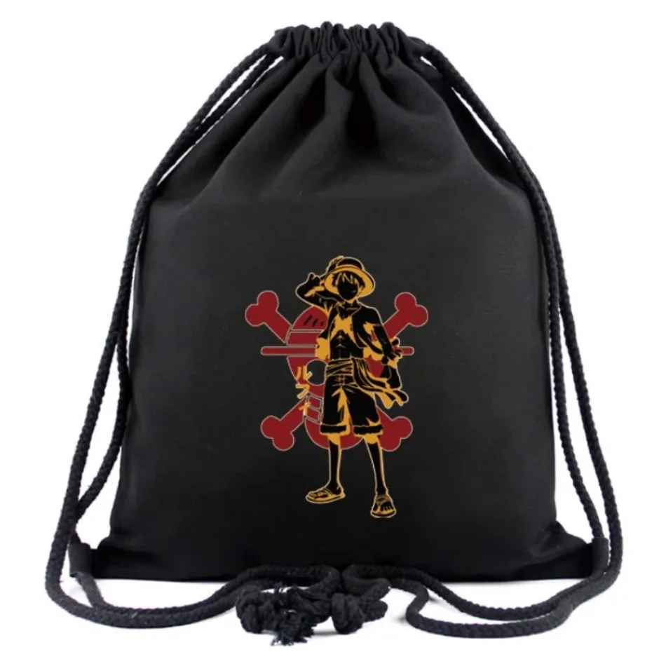 2026 new best-selling One Piece backpack cartoon Luffy Sauron drawstring pocket Oxford cloth backpack storage bag  anime figure - view 5