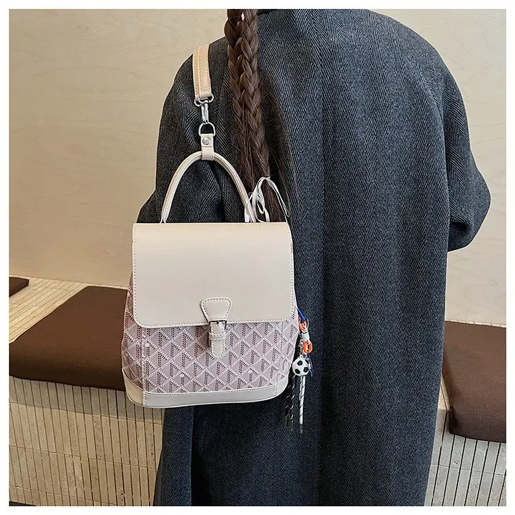 

New 921 Backpack, Small Schoolbag, Light Commute, Large Capacity Casual Dog Tooth Backpack, Messenger Bag, Shoulder Bag.