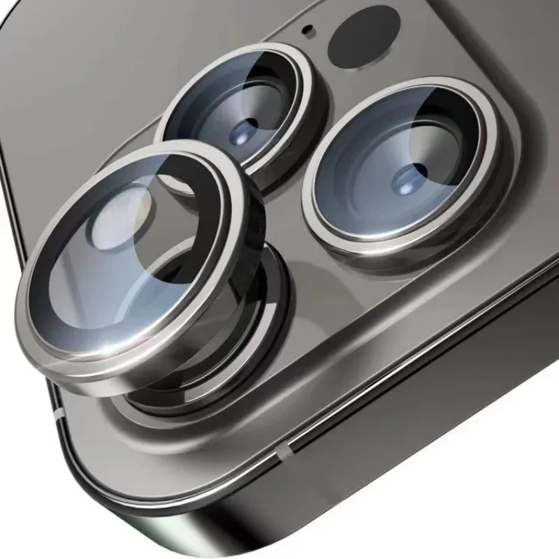 Protector de lente de cámara para IPhone 17, 16, 15 Pro Max 12, Mini Protector de anillo de Metal, lente de cámara de cristal para IPhone 14, 15 Plus, 3-2 uds.