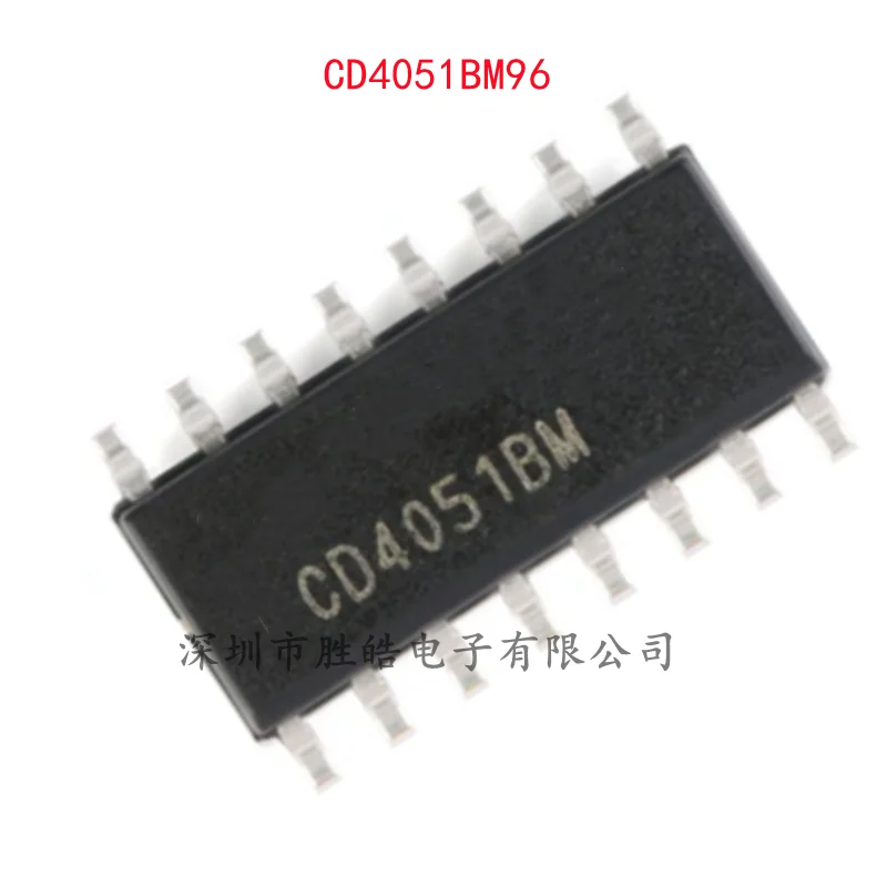 (10PCS)  NEW  CD4051BM96  CD4051   Single 8-Channel Analog Multiplexer Chip    SOIC-16   CD4051BM96   Integrated Circuit