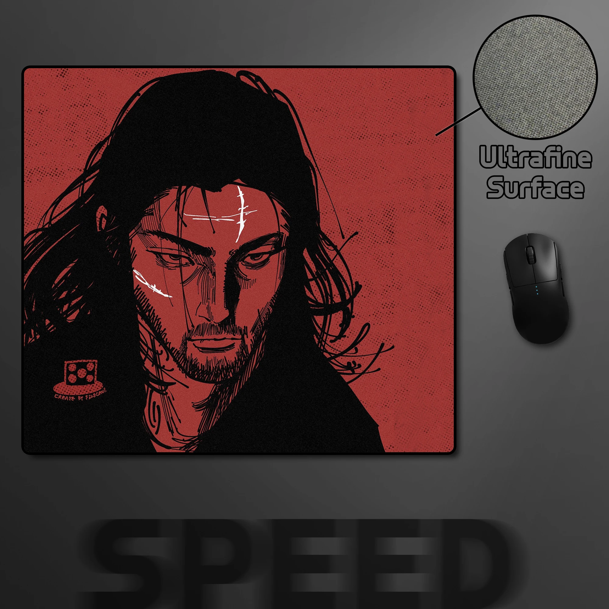 Miyamoto Musashi Manga tapis de souris Vagabond Premium tapis de souris de jeu jeu professionnel e-sports tapis de souris Gamer équilibre tapis de Table