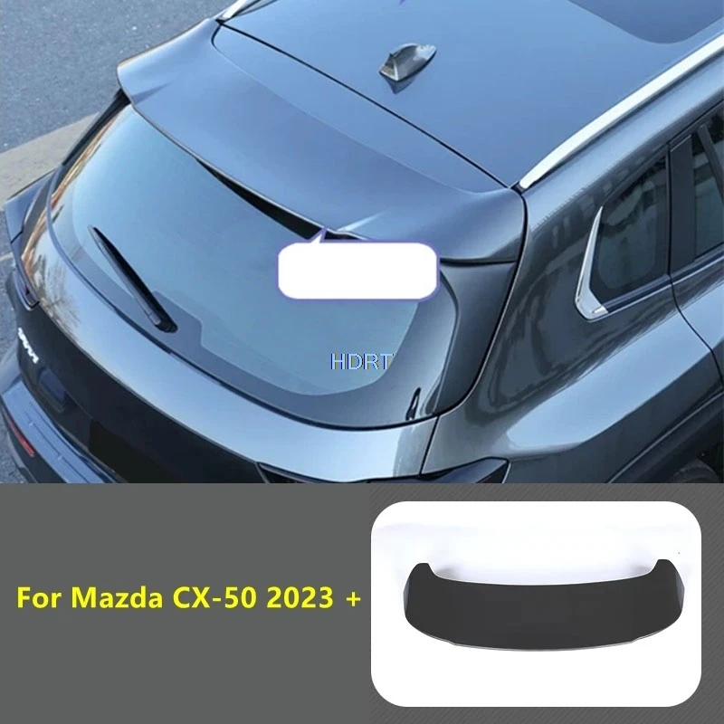 Car Style Rear Trunk Roof Spoiler Plate For Mazda CX-50 CX50 2023 + Fixed Wind Tail Wing Cover Protector Decoration Accessories