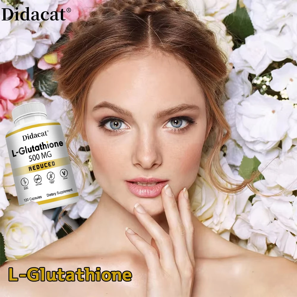 Glutathion-Ergänzungsmittel, L-Glutathion (reduziert), 500 mg, Antioxidans, Leberdetox, Anti-Aging, Verdauungs- und Immungesundheit