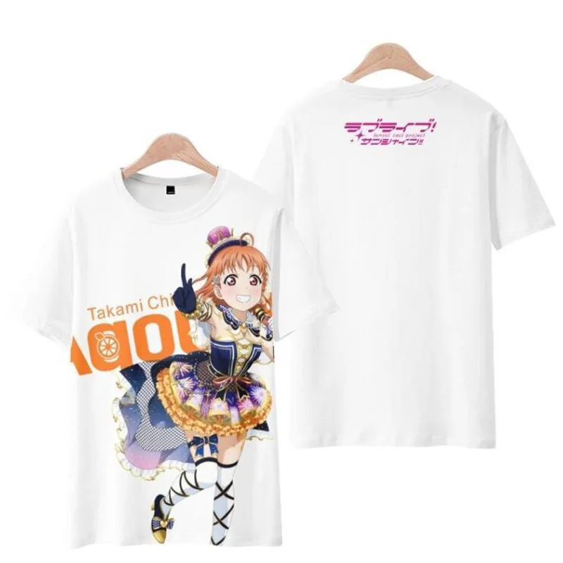 Anime Print LoveLive Sunshine Aqours Kawaii 3d T-shirt Men Women T Shirts Tops O-neck Short Sleeve T-shirts Tee Shirt Sweatshirt