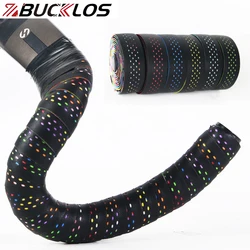 BUCKLOS Bicycle Tape PU EVA Road Bicycle Handlebar Wrap Shock-absorption Drop Handlebar Tape Racing Bike Tapes with Bar End Plug