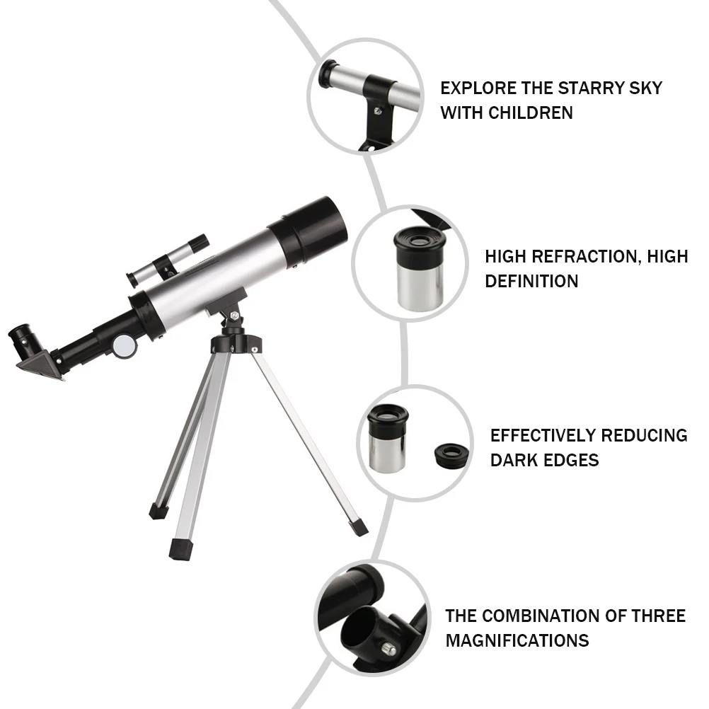 

Astronomical Telescope Outdoor High-magnification 90X Zoom Monocular Refracting Tripod Stargazing High Definition Imaging