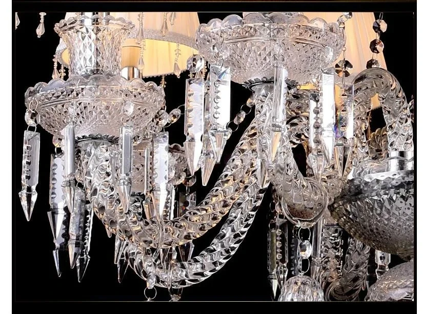 Hot Selling New Arrival Modern Clear Luxurious K9 Clear Crystal Chandelier 6/8/10arms K9 Class A K9 Crystal Chandeliers Ac E14