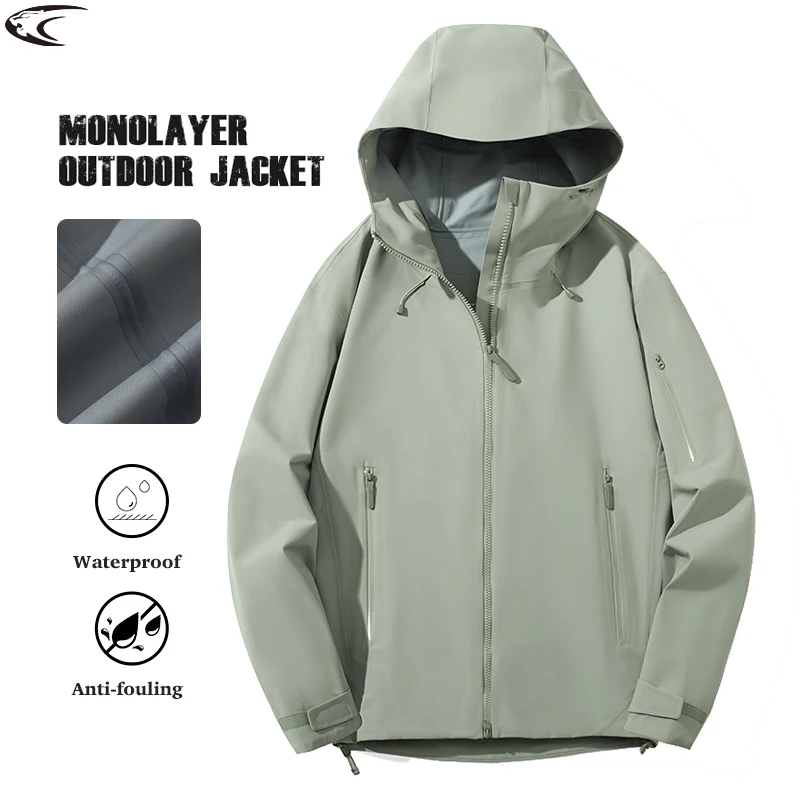 

LNGXO Unisex Enhanced Waterproof Windbreaker Hiking Trekking Climbing Jacket Men Women Outdoor Sport Heat-Sealed Seams Rain Coat
