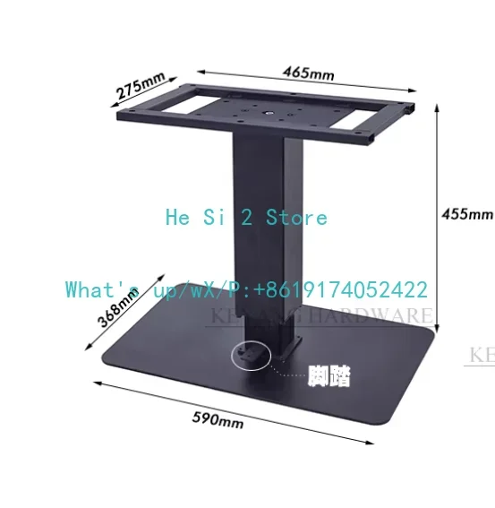 Multifunctional pneumatic random stop lift coffee table lifting hardware bracket aluminum alloy foot-operated vertical lift