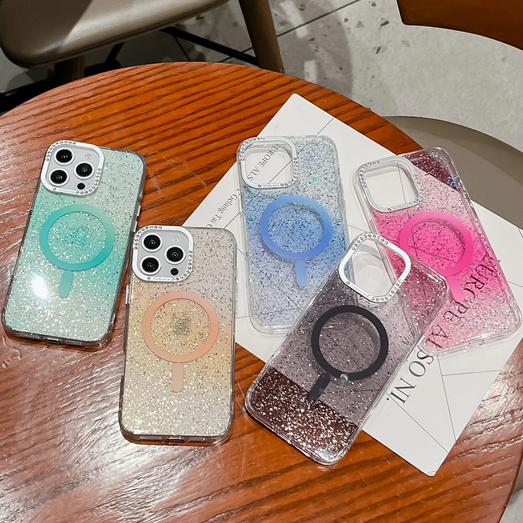 

Luxury Bling Glitter Phone Case For iPhone 16 Pro Max 15Pro 15plus 13 14 Vogue Protective Soft Diamond Cover Protective Shell