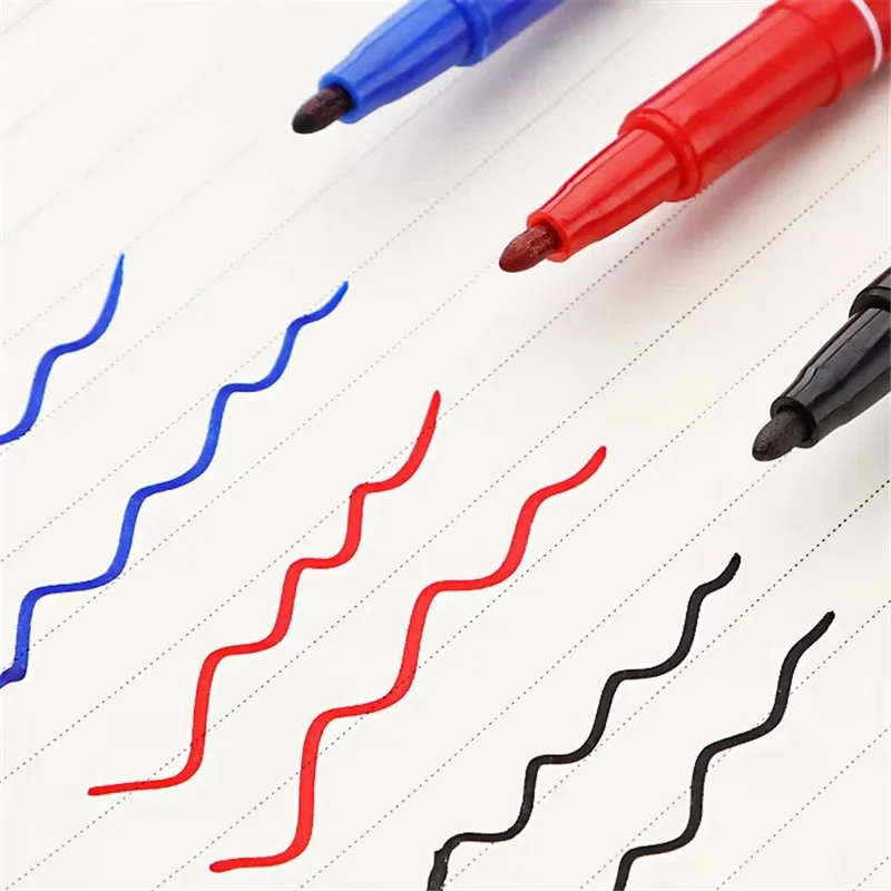 10pcs Black/Blue/Red Assorted Tattoo Marking Pen Dual Tip Skin Marker Piercing Marking Pen Scribe Tool Tattoo supplies