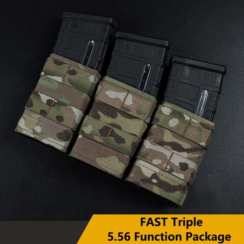 FAST Tactical Expansion Combat MOLLE Accessory Bag Triple 5.56 Function Bag (Middle) Army Fan Sundries Bag Magazine Bag