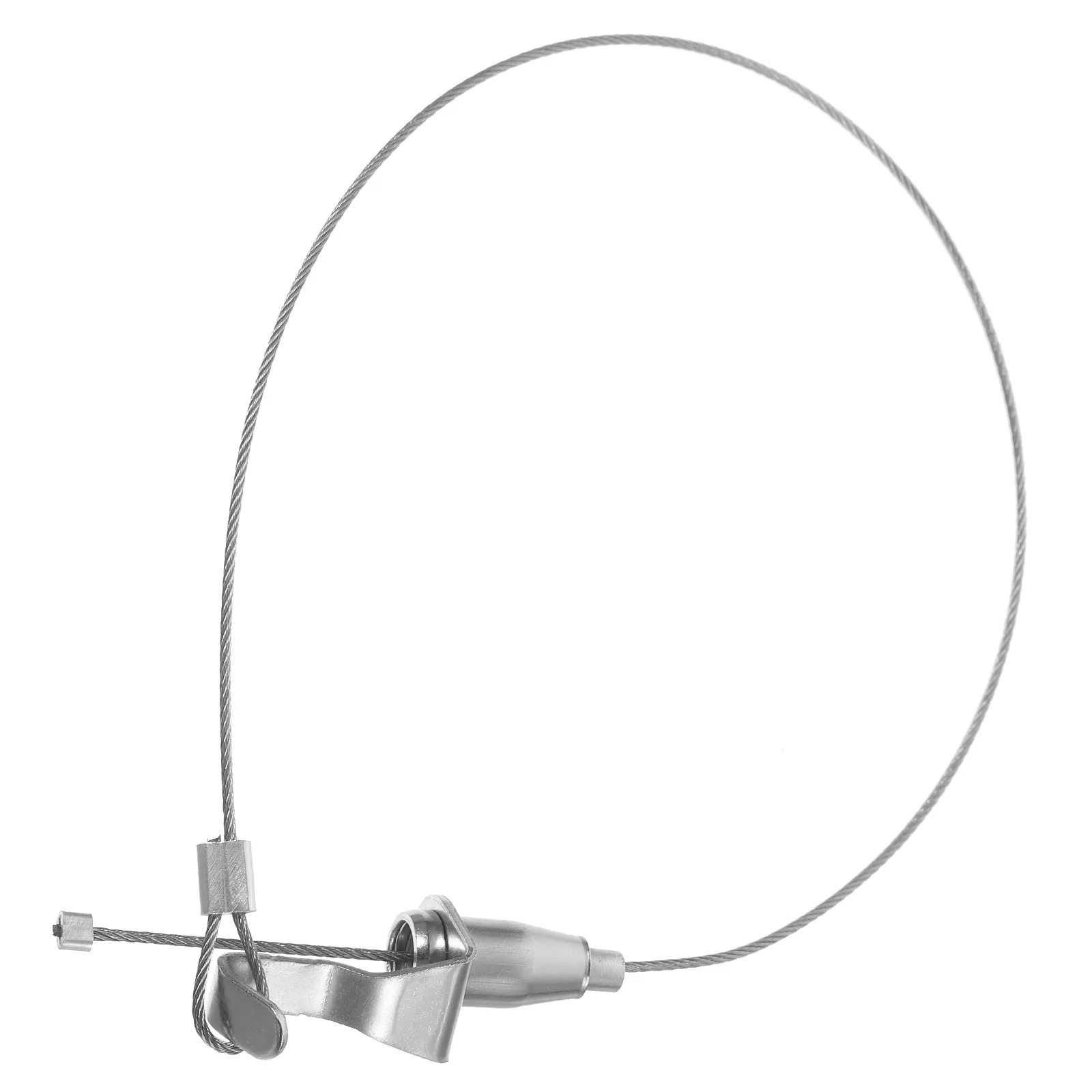

Stainless Steel Wire Rope Hangers 0.5m Adjustable Picture Frame Hanging Rope Silver Metal Base Curtain Hook Display