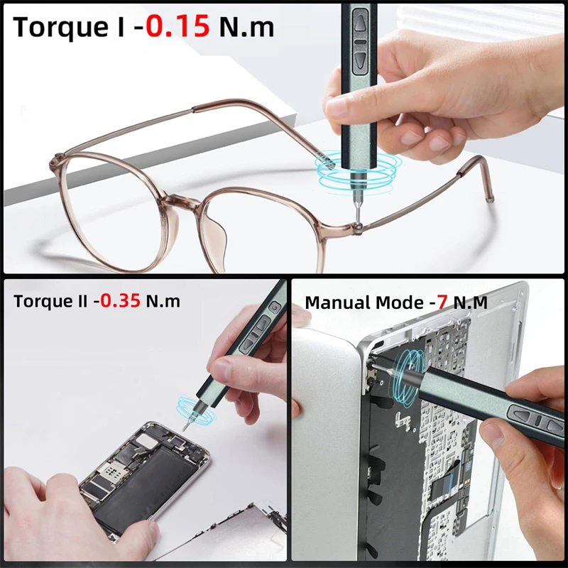 Electric Screwdriver 30 in 1 Electric Screwdriver Kit with LED Lights Precision Cordless Repair Tool for Phone Camera Watch