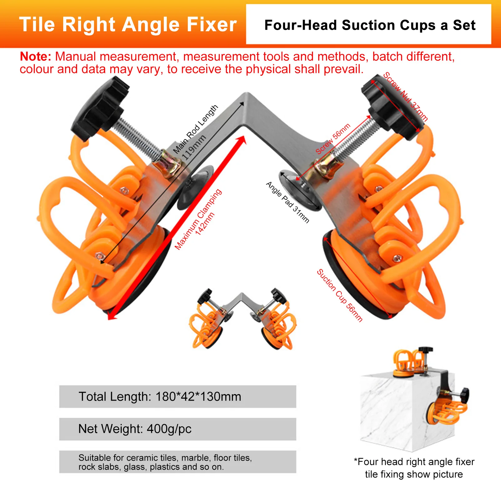 90 Degree Countertop Seam Setter Right Angle Stone Setter Installation Tool Stainless Steel for Granite Marble Glass