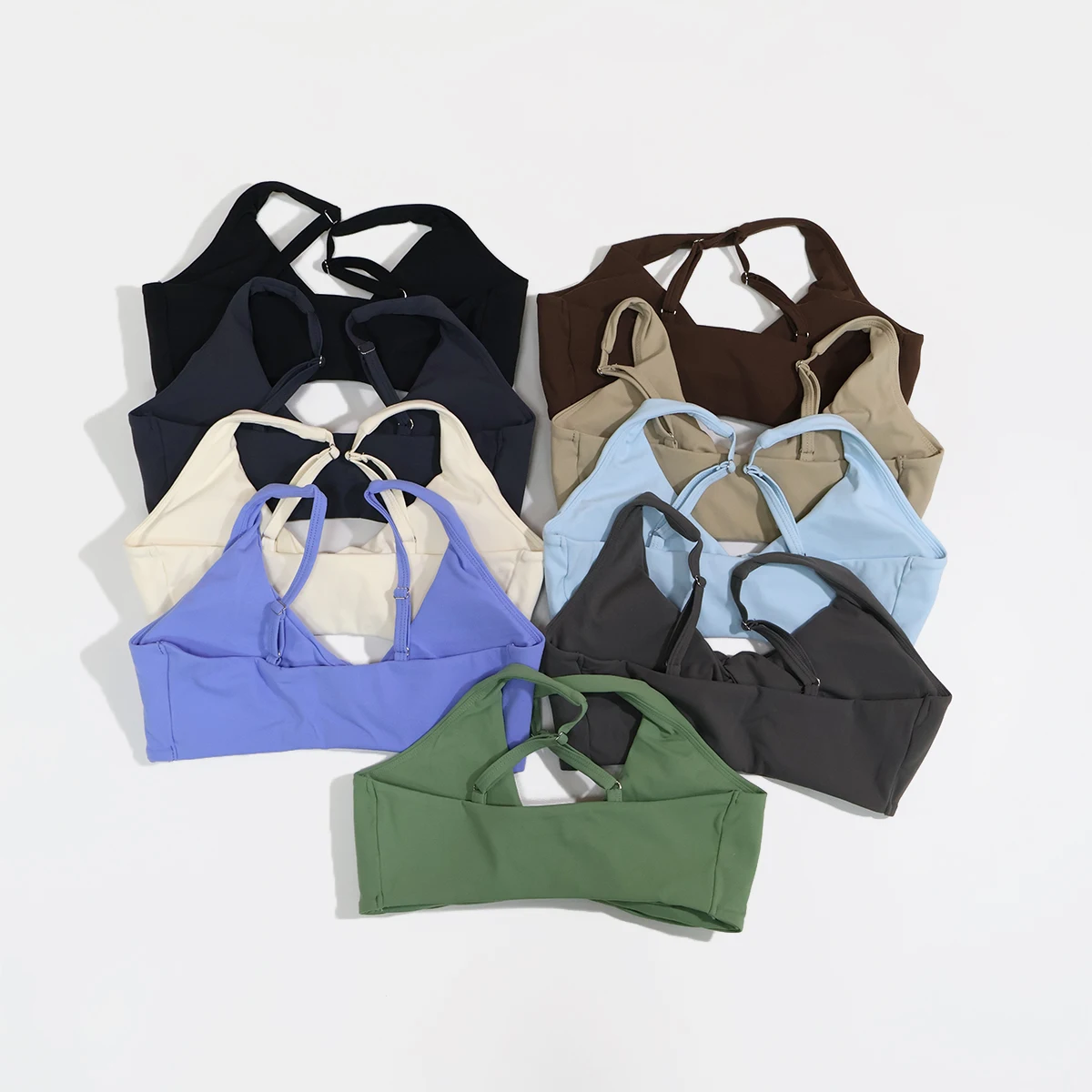 Ctenkevet Women's Ultra Soft Push-Up Sports Bra Summer New Breathable Yoga Workout Top Backless Fitness Crop Gym Underwear image 4